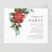 Papier Floral Poinsettia Engagement Party Invitation (Devant)