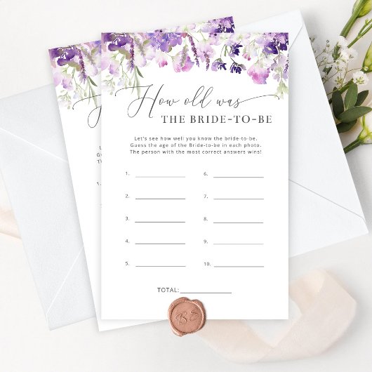 Papier Floral pourpre Quel âge avait la mariée pour être