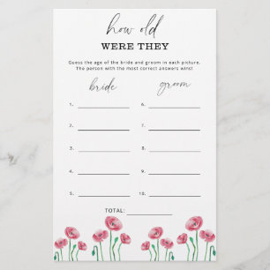 Papier Floral Quel âge avaient-ils la mariée