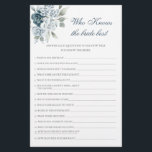 Papier Floral Qui Connaît La Mariée Meilleur Jeu<br><div class="desc">Floral Qui Connaît La Mariée Meilleur Jeu</div>
