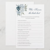 Papier Floral Qui Connaît La Mariée Meilleur Jeu (Devant / Derrière)