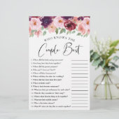 Papier Floral qui connaît le couple meilleur jeu de douch (Debout devant)