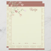 Papier Floral rose Accentué (Devant / Derrière)