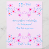 Papier Floral rose Accentué (Dos)