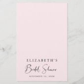 Papier Floral rose Aquarelle Bridal Jeu de douche de bing (Dos)