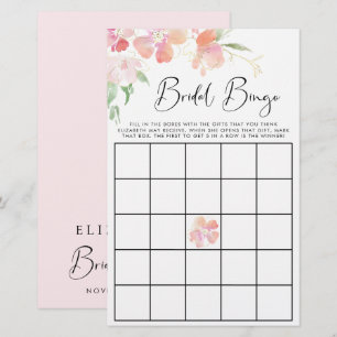 Papier Floral rose Aquarelle Bridal Jeu de douche de bing