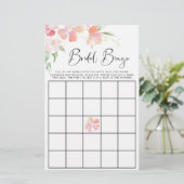 Papier Floral rose Aquarelle Bridal Jeu de douche de bing (Debout devant)