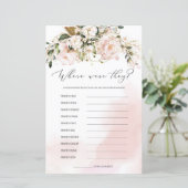 Papier Floral Rose Brut Où Ils Ont Joué Boho Bride (Debout devant)