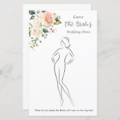 Papier Floral Rose Devinez Le Fête des mariées De Robe Je (Devant / Derrière)