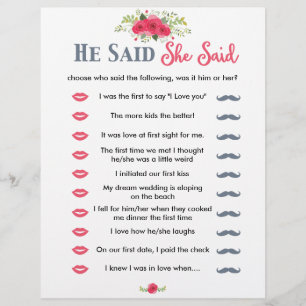 Papier Floral Rose Il A Dit Qu'Elle A Dit Game