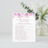 Papier Floral Rose Qui Connaît La Mariée Meilleur Jeu (Debout devant)