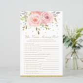 Papier Floral Rose Qui Connaît Maman Meilleur Jeu De Douc (Debout devant)