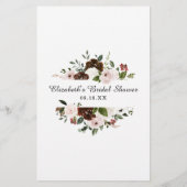 Papier Floral rustique | Boho Botanical Fête des mariées (Dos)