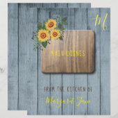 Papier Floral rustique pays recettes organisateur diviseu (Devant / Derrière)