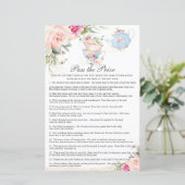 Papier Floral Tea Party Fête des mariées Passer le jeu du (Debout devant)