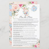 Papier Floral Tea Party Fête des mariées Passer le jeu du (Devant / Derrière)