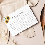 Papier Floral Tournesol Vert Couples Conseil Mariage<br><div class="desc">Créez un Sunflower Floral moderne et Eucalyptus mariage des voeux et carte de conseil avec ce modèle mignon avec un beau bouquet floral rustique avec une typographie simple moderne. CONSEIL : Des cartes de suite mariage comme RSVP, des programmes de mariage, des bannières, des tapisseries, des étiquettes cadeaux, des affiches,...</div>