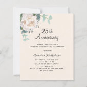 Papier Floral verdure beige 25e anniversaire mariage (Devant)