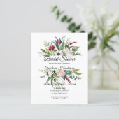 Papier Floral & verdure / BUDGET / Invitation de douche n (Debout devant)