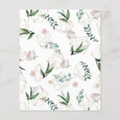 Papier Floral & verdure / BUDGET / Invitation de douche n (Dos)