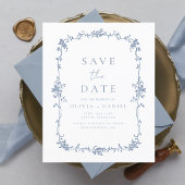 Papier Floral victorien Enregistrer la date Mariage franç