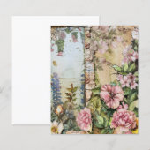Papier Floral vintage (Devant / Derrière)