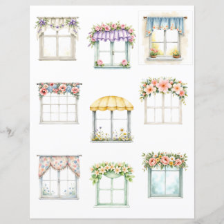 Papier Floral Window Cutout Scrapbook Paper