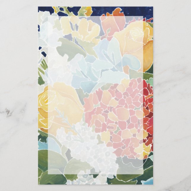 Papier Florals II de minuit (Devant)