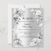 Papier Floraux d'argent Renouvellement du voeu mariage (Devant)