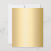 Papier Floraux jaune or Invitation de renouvellement de v (Dos)