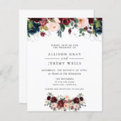 Papier Flore budgétaire hiver Faire-part de mariage circu (Devant / Derrière)