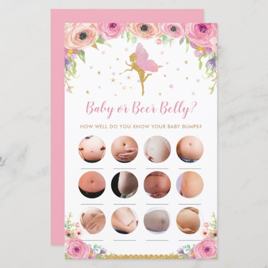 Papier Flore Fairy Baby Prédictions et conseils Activité (Devant / Derrière)