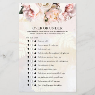 Papier Flore rose rousse au-dessus ou en dessous du jeu n