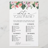 Papier Flore tropicale ce qui est dans votre jeu de bours (Devant)