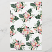 Papier Flore tropicale ce qui est dans votre jeu de bours (Dos)