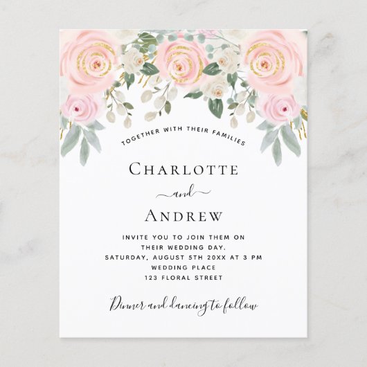 Papier Flores blanches et blanches rousses mariage des mé (Devant)