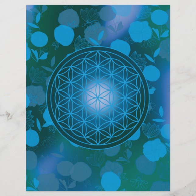 Papier flower of life, chakra,zen,sacred geometric, (Devant)