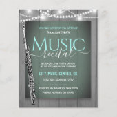 Papier Flute Music Considérant Invitation formelle (Devant)