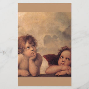 Papier foi ange Raphael vintage vieille peinture bénédict