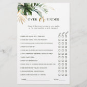 Papier Foliage tropical au-dessus ou en dessous du jeu de (Devant)