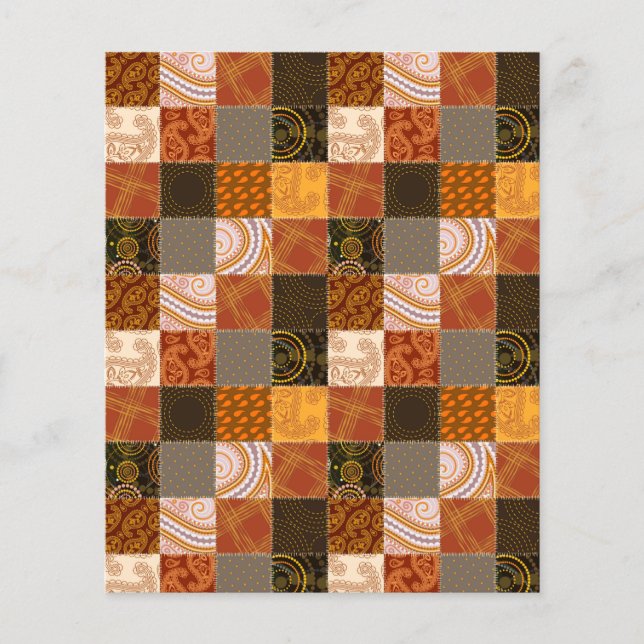 Papier Fond de scrapbook en patchwork d'automne (Devant)