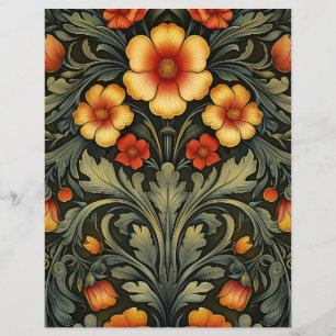 Papier Fond de scrapbook floral vintage Art Nouveau