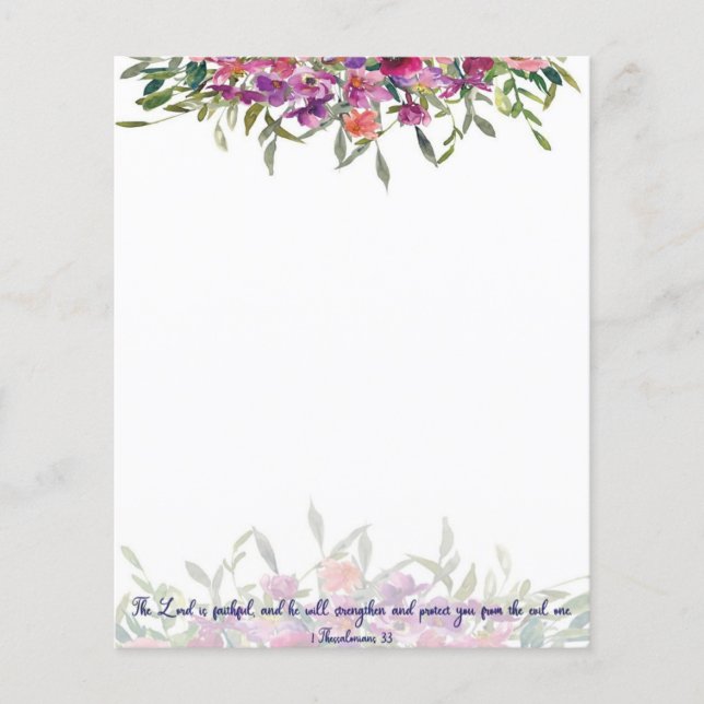 Papier Fond floral à l'aquarelle fidèle (Devant)