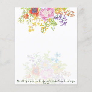 Papier Fond floral aquarelle de paix parfaite