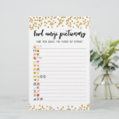 Papier Food Emoji Pictionary jeu Quiz avec réponses (Debout devant)