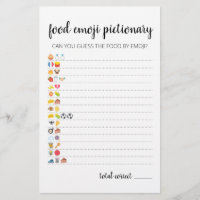 Food Emoji Pictionary jeu Quiz avec réponses