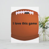 Papier Football américain : J'adore ce jeu (Debout devant)