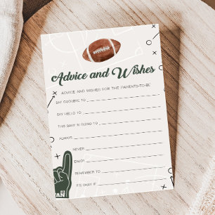 Papier Football Baby shower Conseils et souhaits jeu