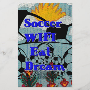 Papier Football WIFI Manger Rêver – Impression Artistique