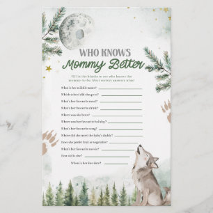 Papier Forest Wolf Qui Connaît Mieux Les Jeux De Maman